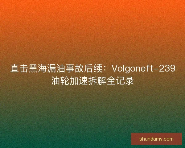 直击黑海漏油事故后续:Volgoneft-239油轮加速拆解全记录 直击黑海漏油事故后续:Volgoneft-239油轮加速拆解全记录
